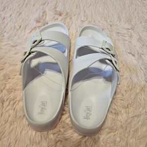 Corkys White Slide Sandals